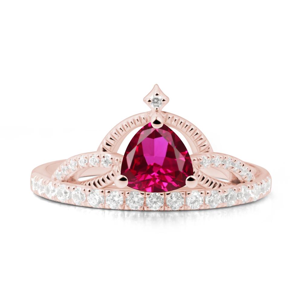 Tiara Ruby Engagement Ring - LUO Jewelry #metal_18k rose gold