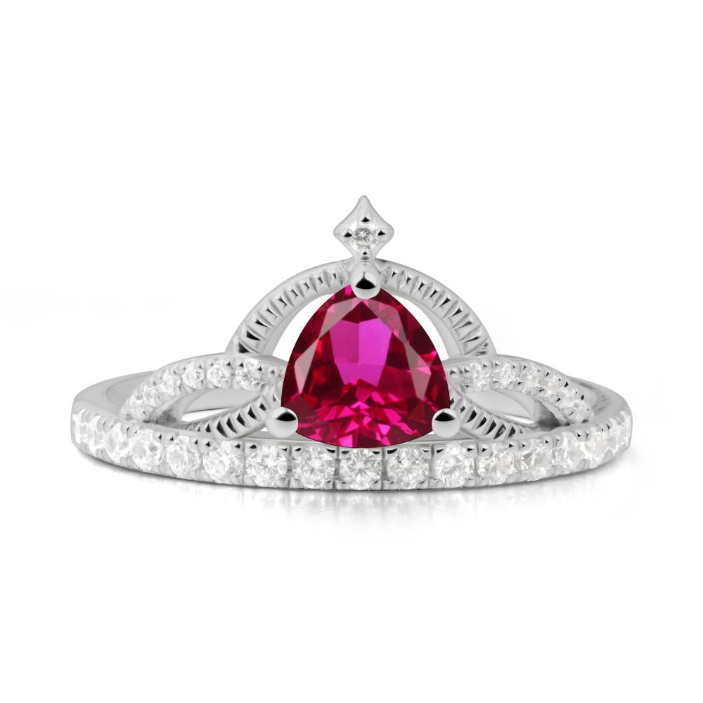 Tiara Ruby Engagement Ring - LUO Jewelry #metal_platinum