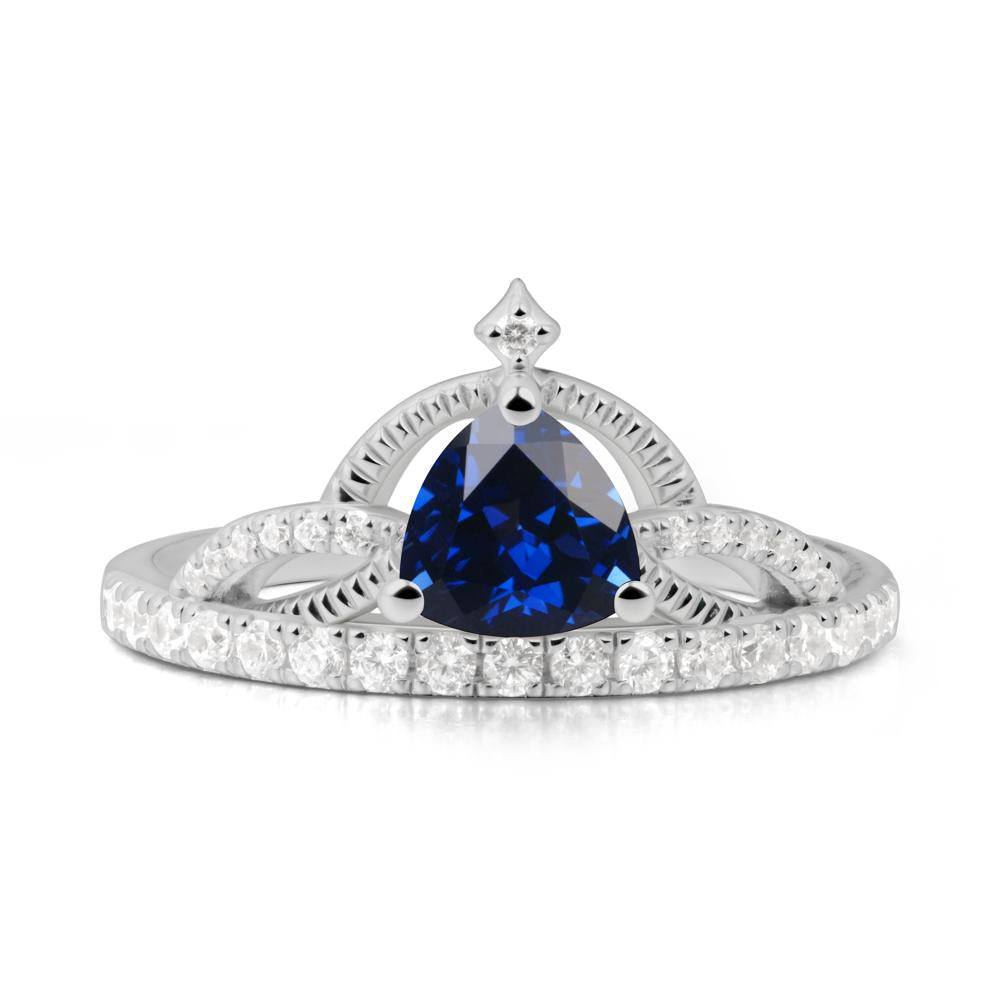 Tiara Sapphire Engagement Ring - LUO Jewelry #metal_platinum