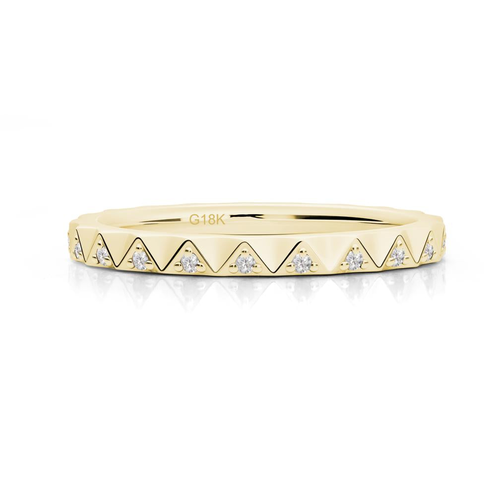 Cubic Zirconia Triangle Eternity Band - LUO Jewelry #metal_18k yellow gold