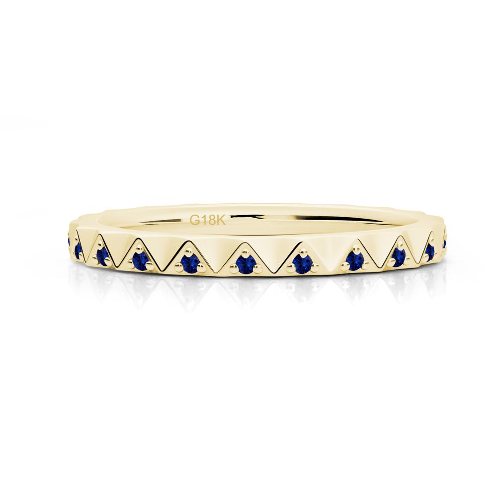 Sapphire Triangle Eternity Band - LUO Jewelry #metal_18k yellow gold