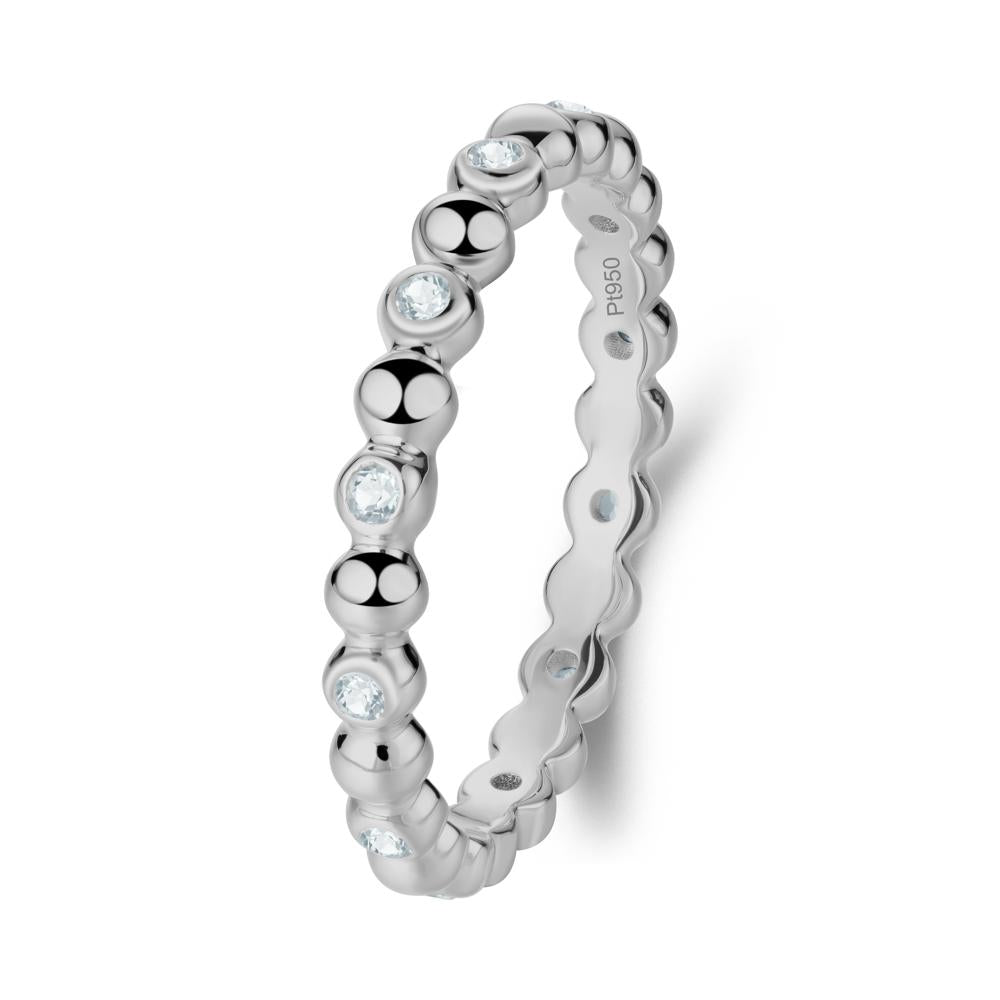 Aquamarine Bubble Ring - LUO Jewelry #metal_platinum