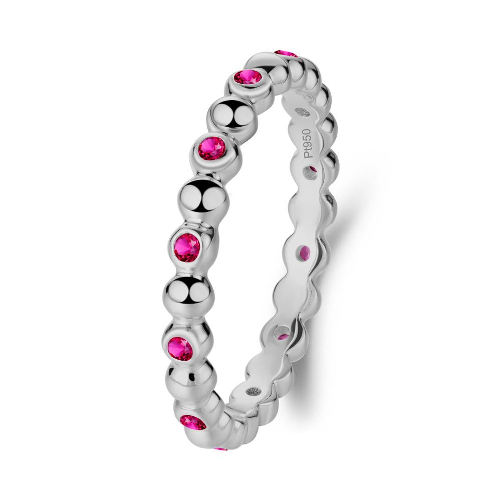 Ruby Bubble Ring - LUO Jewelry #metal_platinum