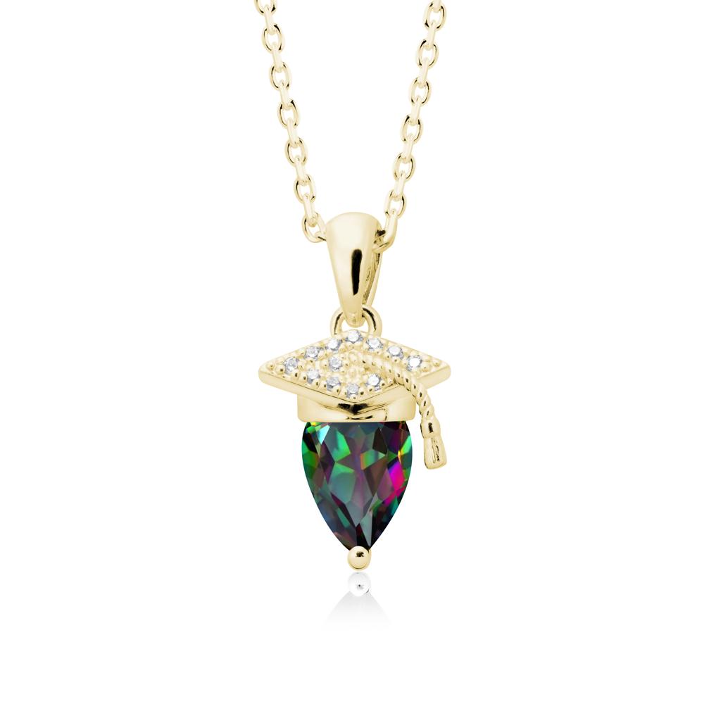 Graduation Gift Mystic Topaz Necklace - LUO Jewelry #metal_18k yellow gold