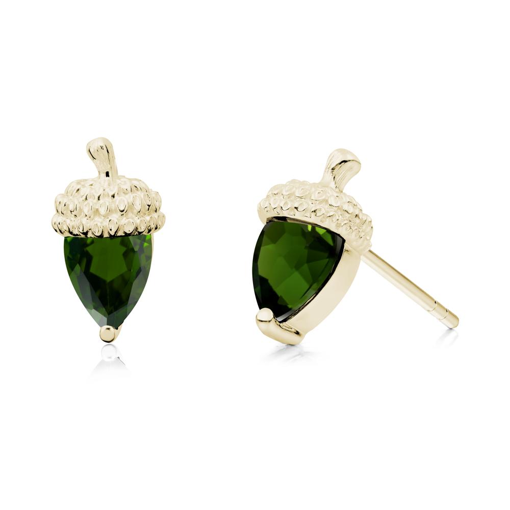 Diopside Acorn Earrings - LUO Jewelry #metal_14k yellow gold