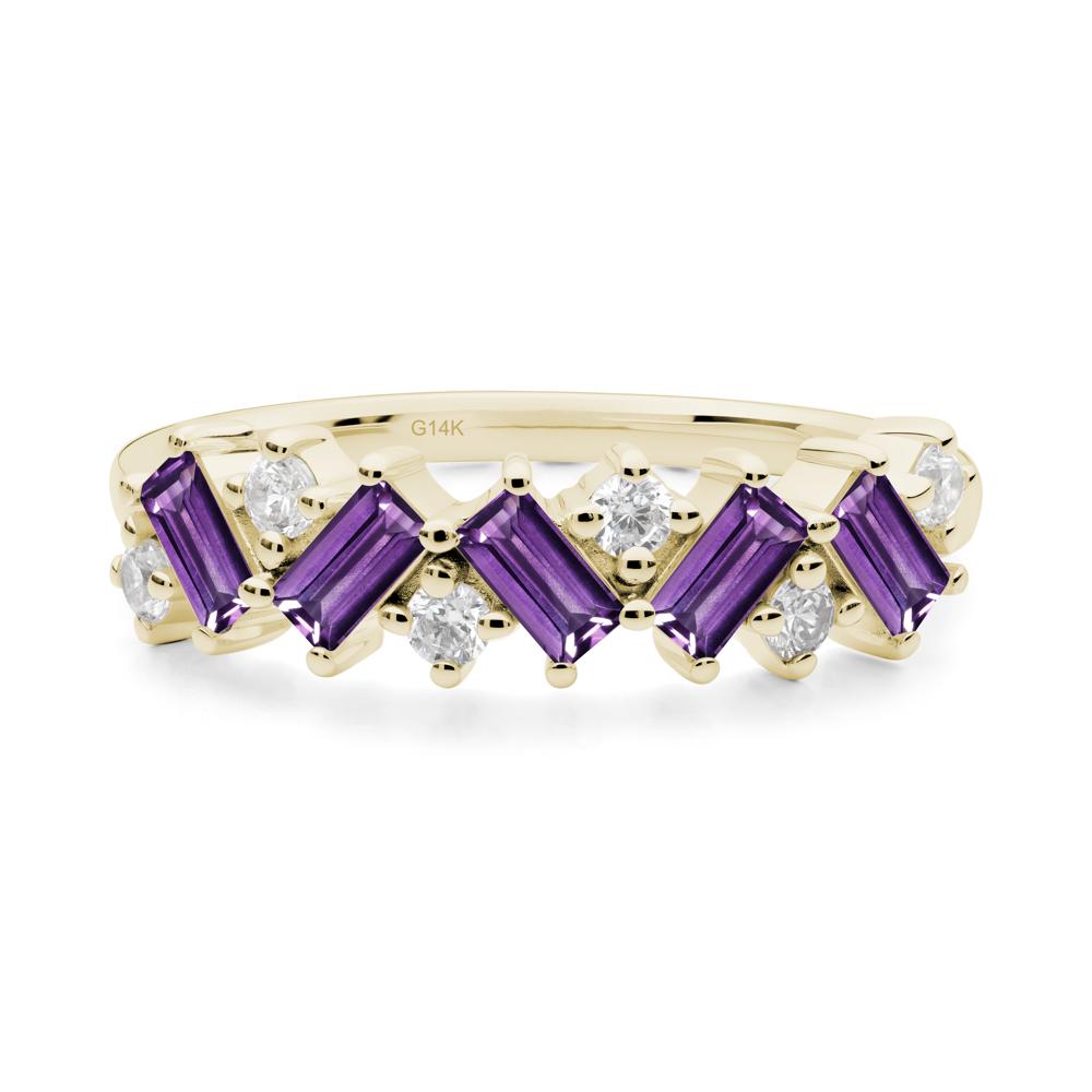 Baguette Amethyst Ring - LUO Jewelry #metal_14k yellow gold