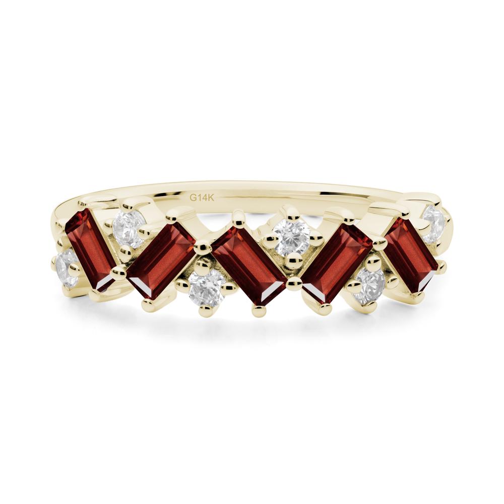 Baguette Garnet Ring - LUO Jewelry #metal_14k yellow gold
