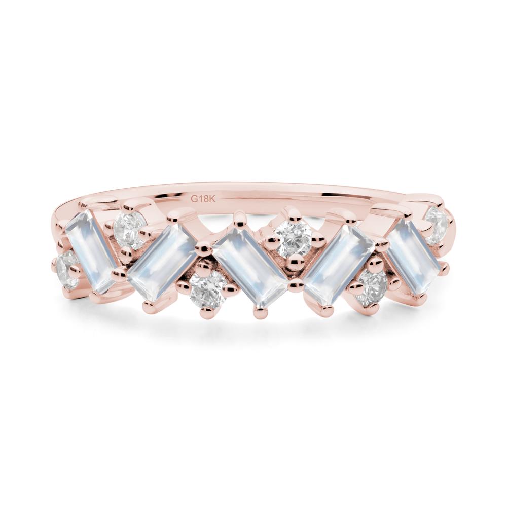 Baguette Moonstone Ring - LUO Jewelry #metal_18k rose gold