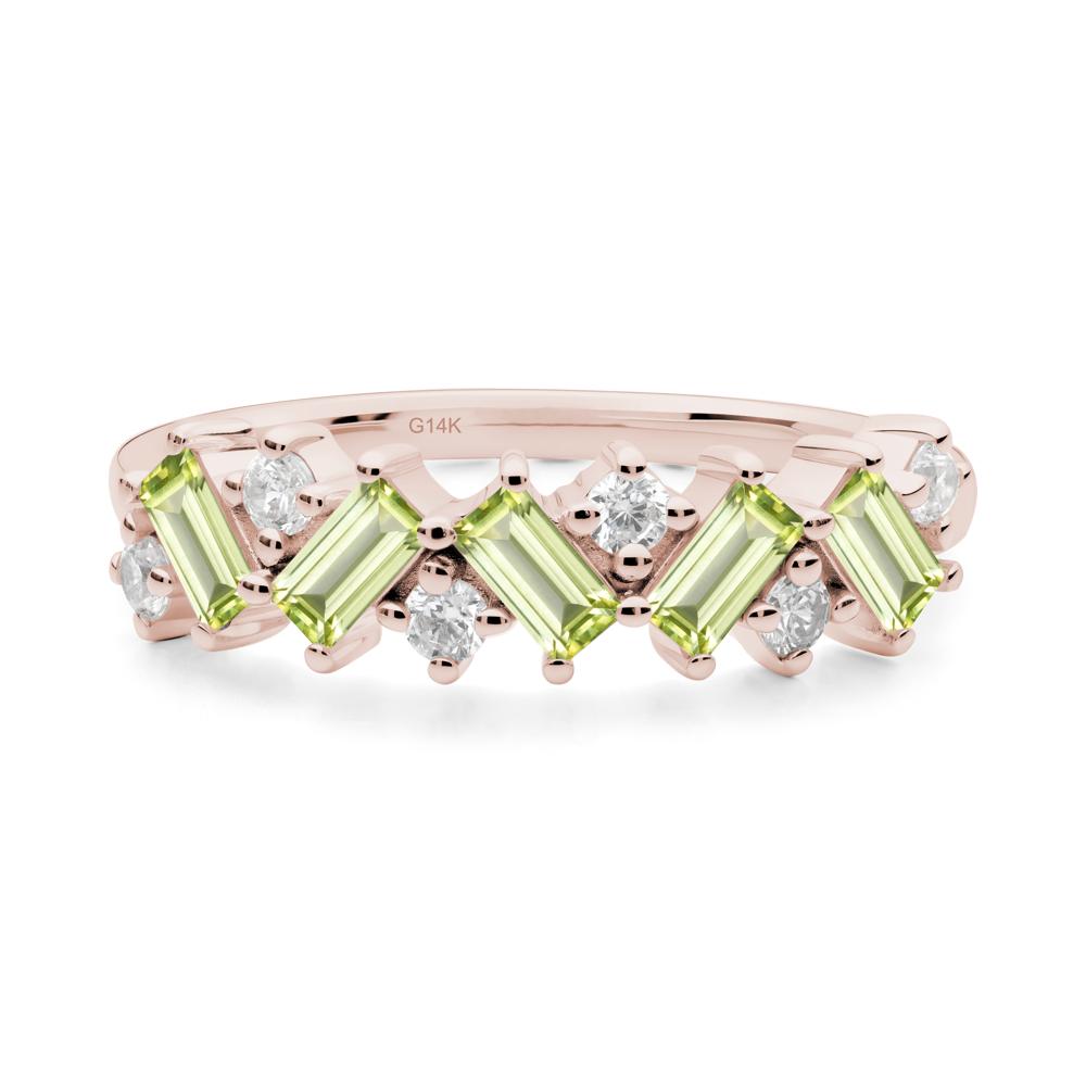 Baguette Peridot Ring - LUO Jewelry #metal_14k rose gold