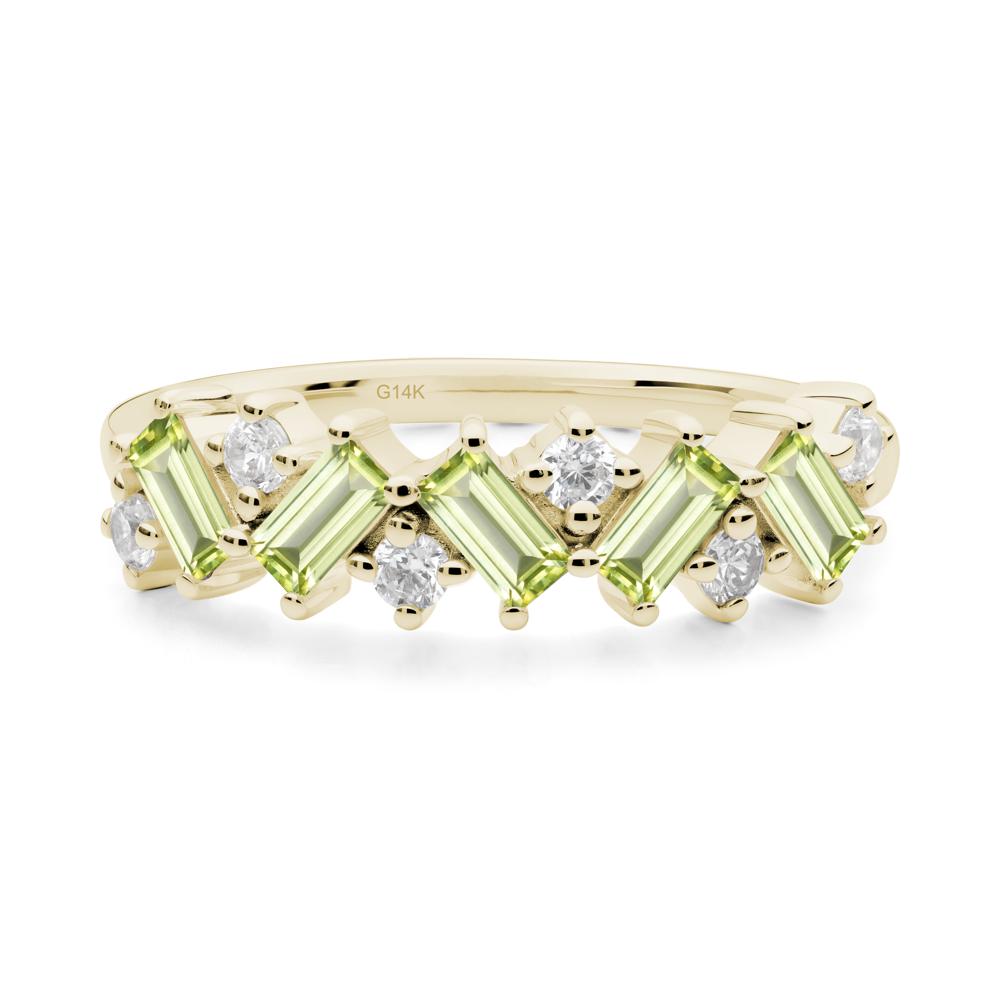 Baguette Peridot Ring - LUO Jewelry #metal_14k yellow gold