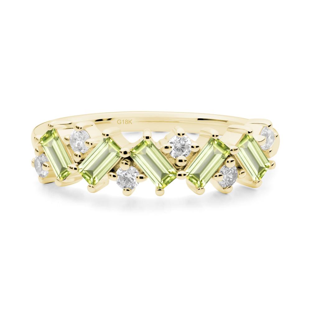 Baguette Peridot Ring - LUO Jewelry #metal_18k yellow gold