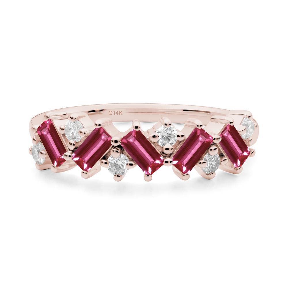 Baguette Ruby Ring - LUO Jewelry #metal_14k rose gold