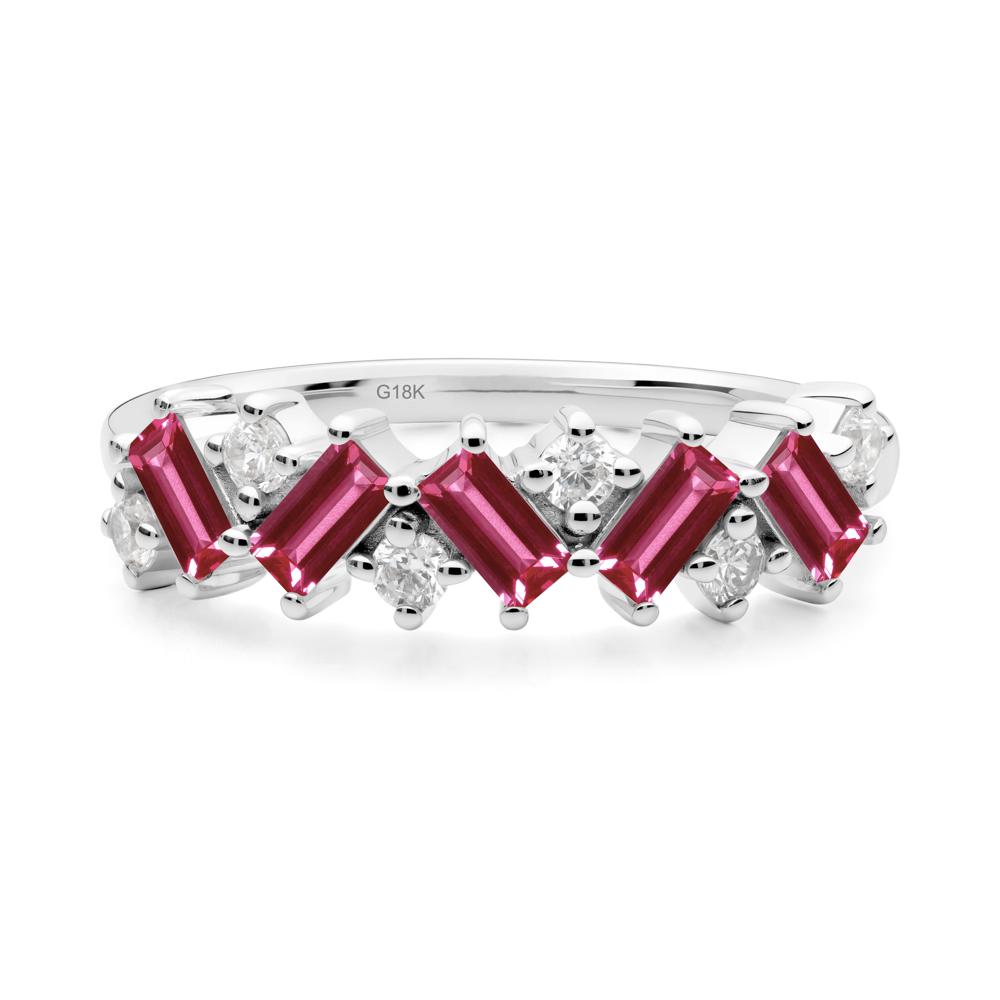 Baguette Ruby Ring - LUO Jewelry #metal_18k white gold
