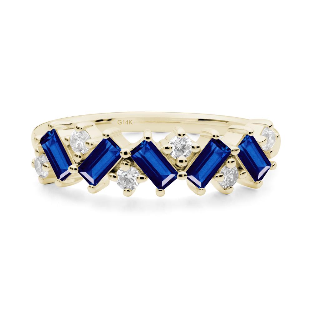 Baguette Sapphire Ring - LUO Jewelry #metal_14k yellow gold