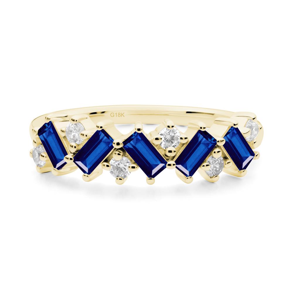 Baguette Sapphire Ring - LUO Jewelry #metal_18k yellow gold