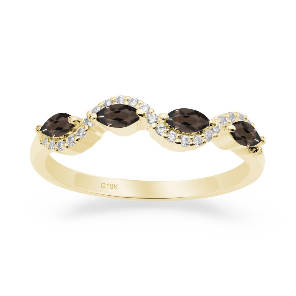 Marquise Cut Smoky Quartz Ring - LUO Jewelry #metal_18k yellow gold