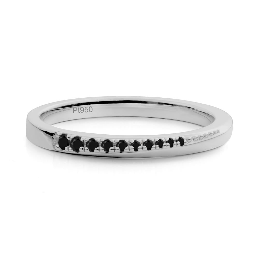 Black Spinel Half-Eternity Band Ring - LUO Jewelry #metal_platinum
