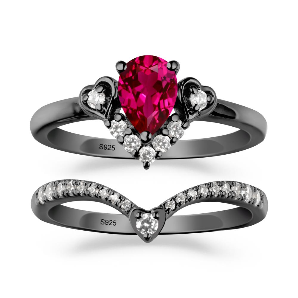 Ruby Tiara Ring Set - LUO Jewelry #metal_xxxxx