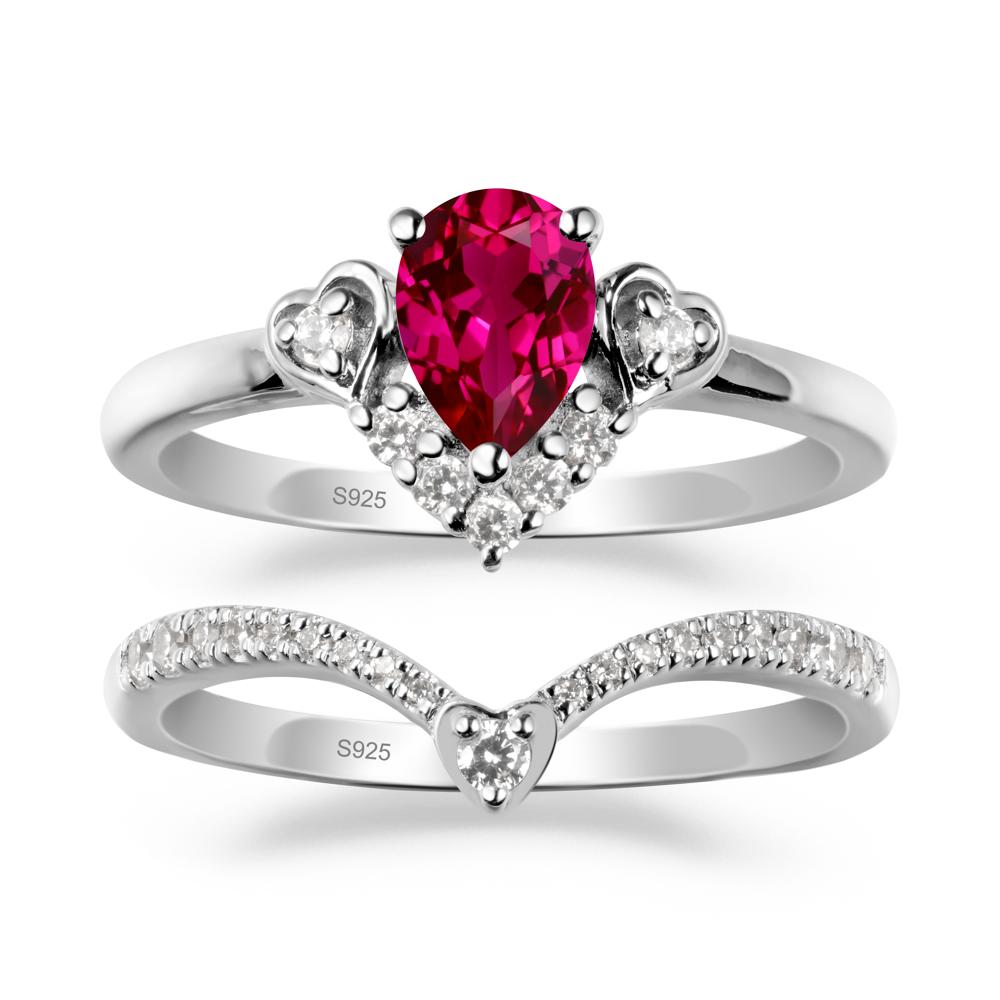 Ruby Tiara Ring Set - LUO Jewelry #metal_xxxxx