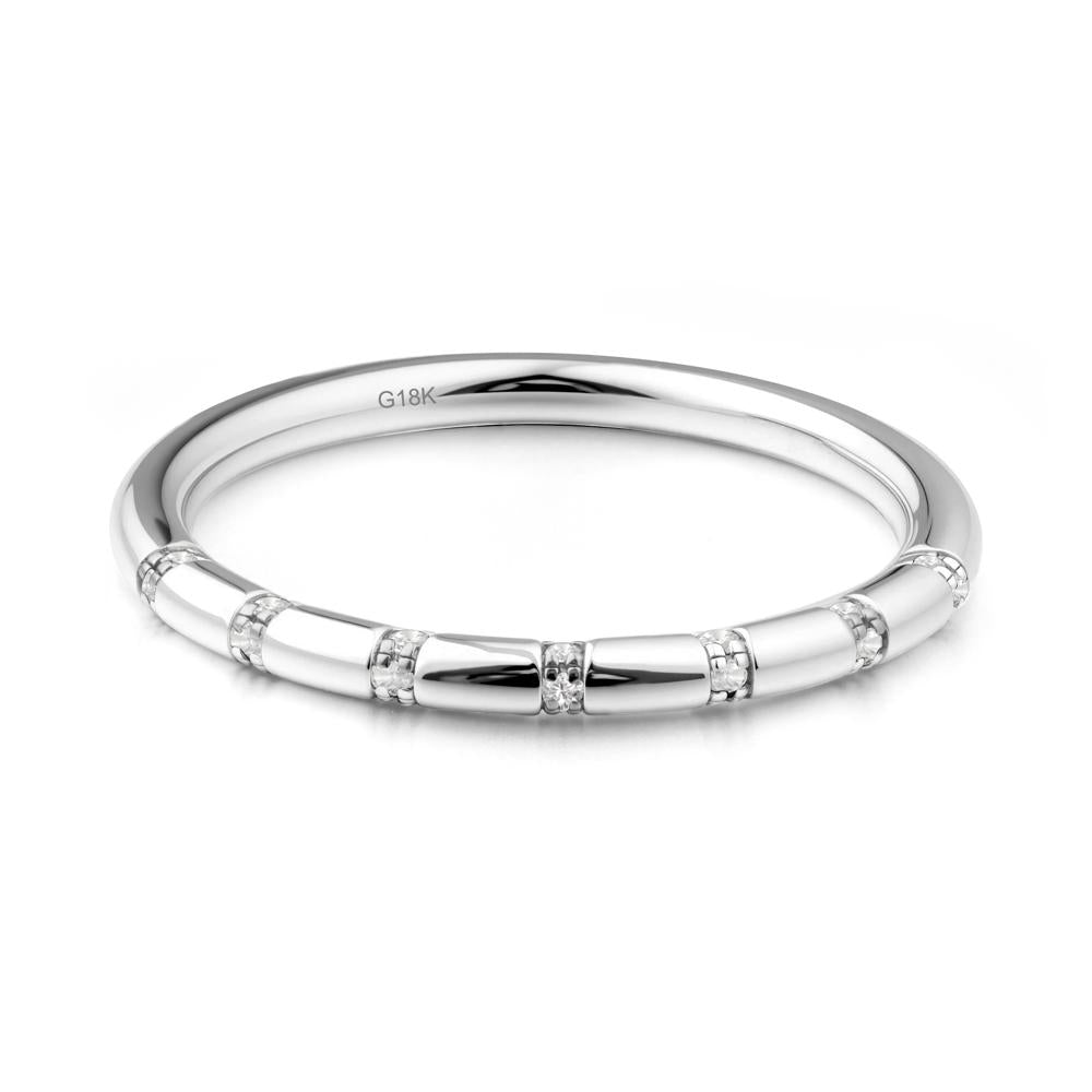 Simple Diamond Stackable Eternity Ring - LUO Jewelry #metal_18k white gold