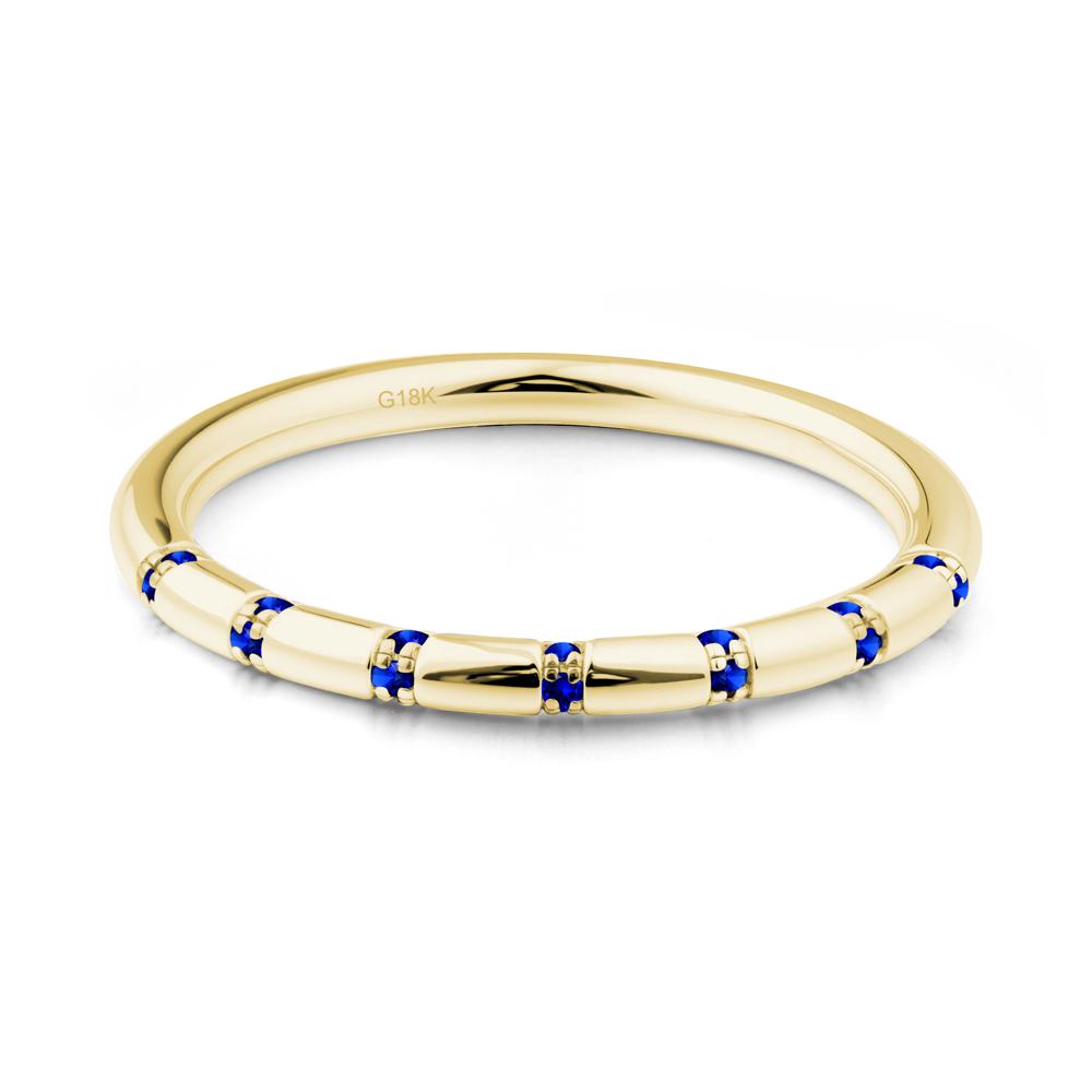 Sapphire Stackable Wedding Band - LUO Jewelry #metal_18k yellow gold