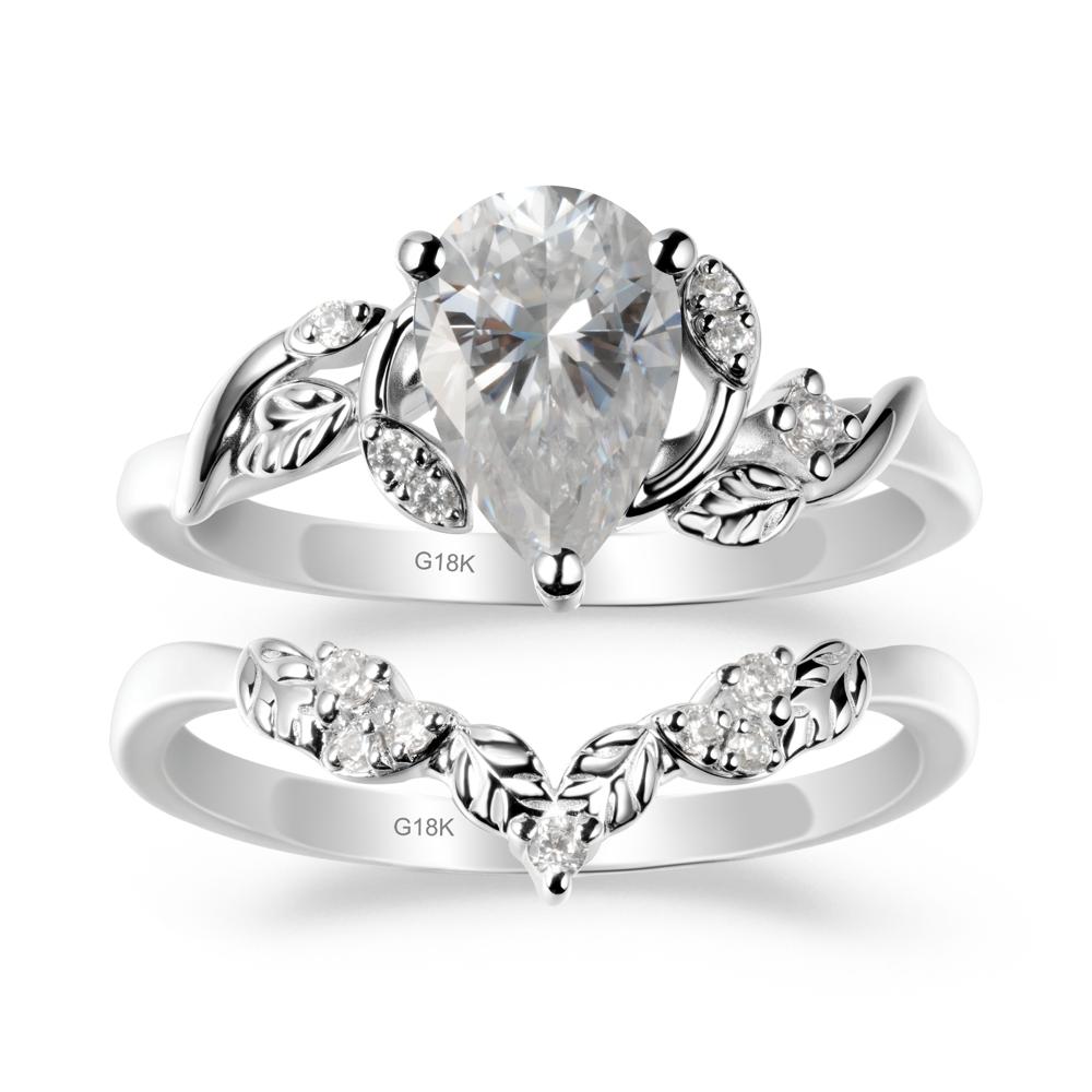 Leaf Inspired Moissanite Bridal Set - LUO Jewelry #metal_xxxxx