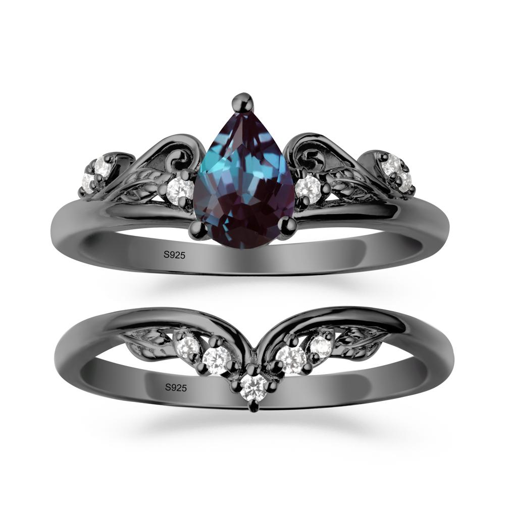 Vintage Vine Alexandrite Bridal Set - LUO Jewelry #metal_xxxxx