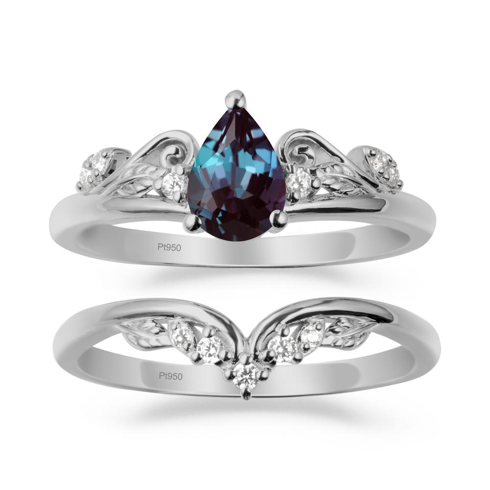 Vintage Vine Alexandrite Bridal Set - LUO Jewelry #metal_xxxxx