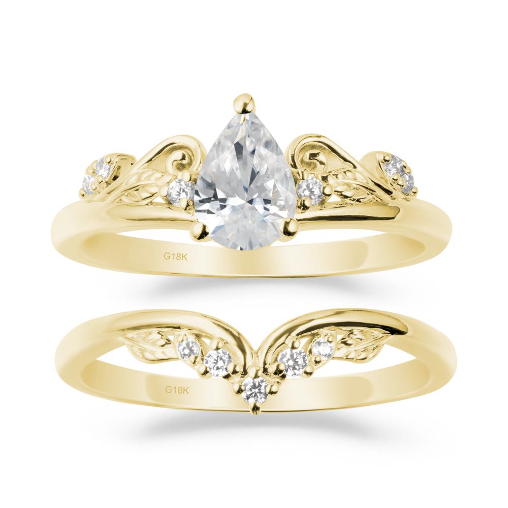 Vintage Vine Cubic Zirconia Bridal Set - LUO Jewelry #metal_xxxxx