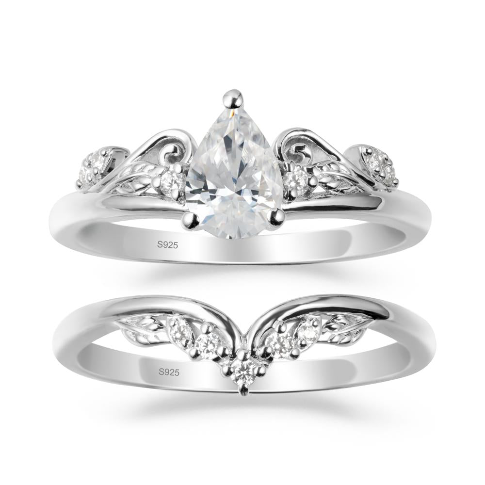 Vintage Vine Cubic Zirconia Bridal Set - LUO Jewelry #metal_xxxxx