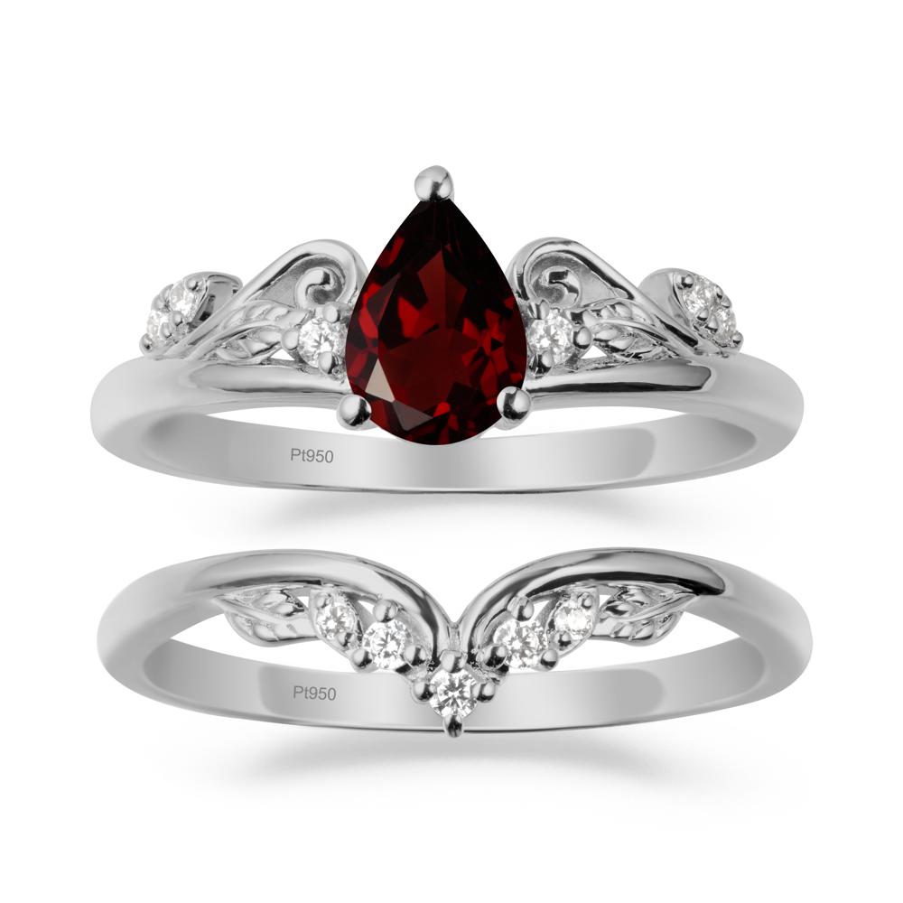 Vintage Vine Garnet Bridal Set - LUO Jewelry #metal_xxxxx