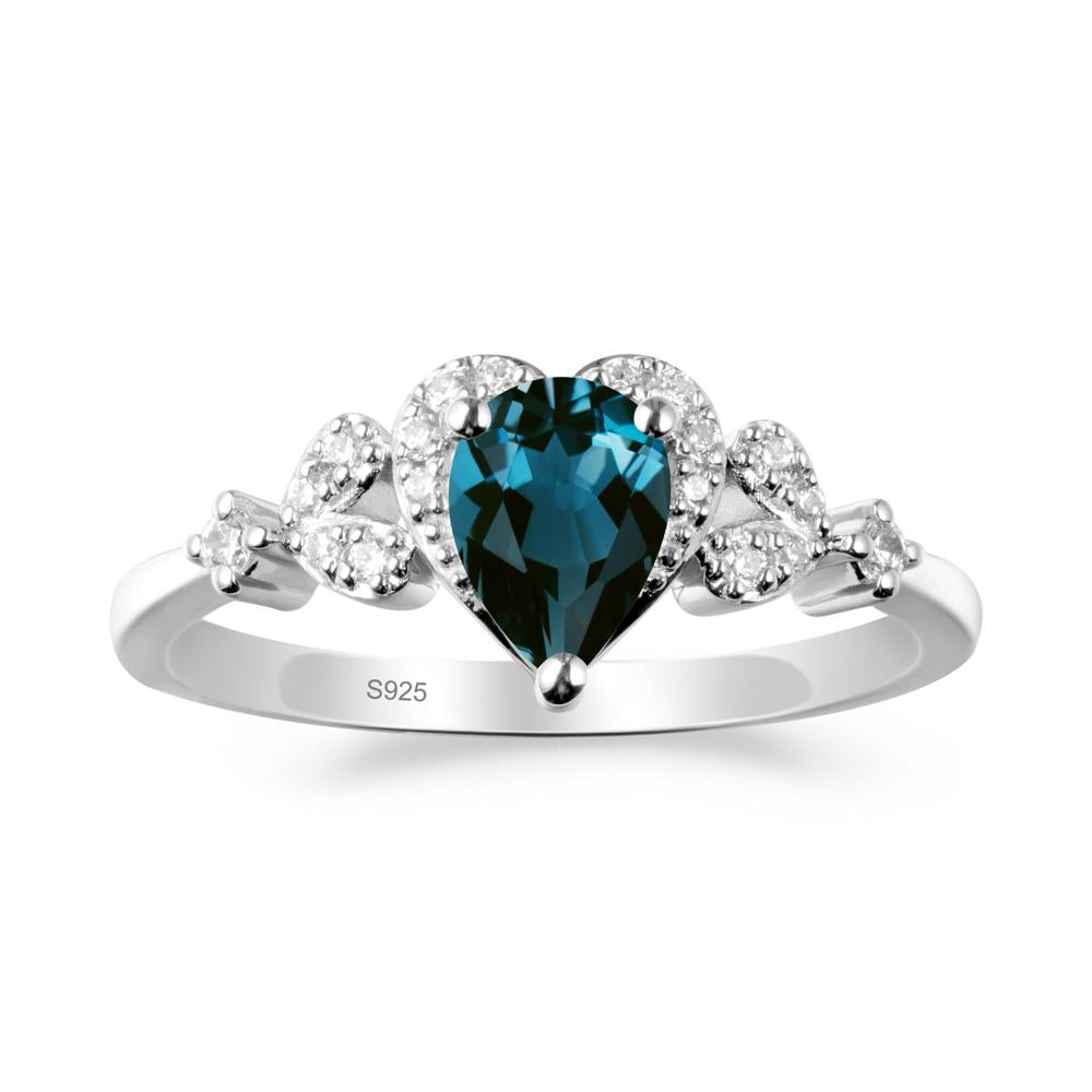Pear Shaped London Blue Topaz Statement Ring - LUO Jewelry #metal_sterling silver