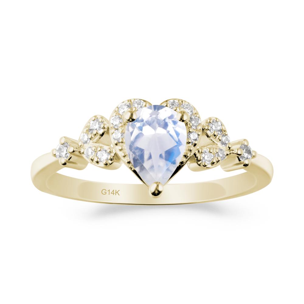 Pear Shaped Moonstone Statement Ring - LUO Jewelry #metal_14k yellow gold