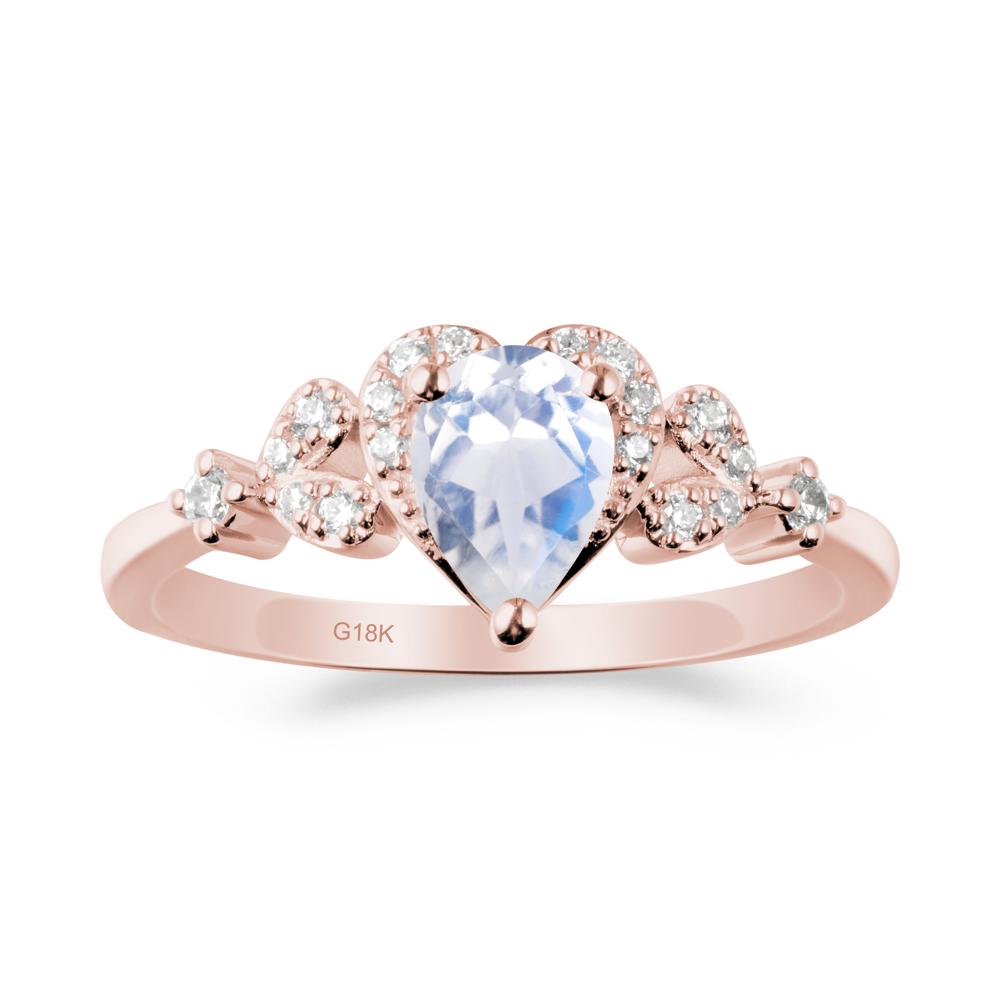 Pear Shaped Moonstone Statement Ring - LUO Jewelry #metal_18k rose gold