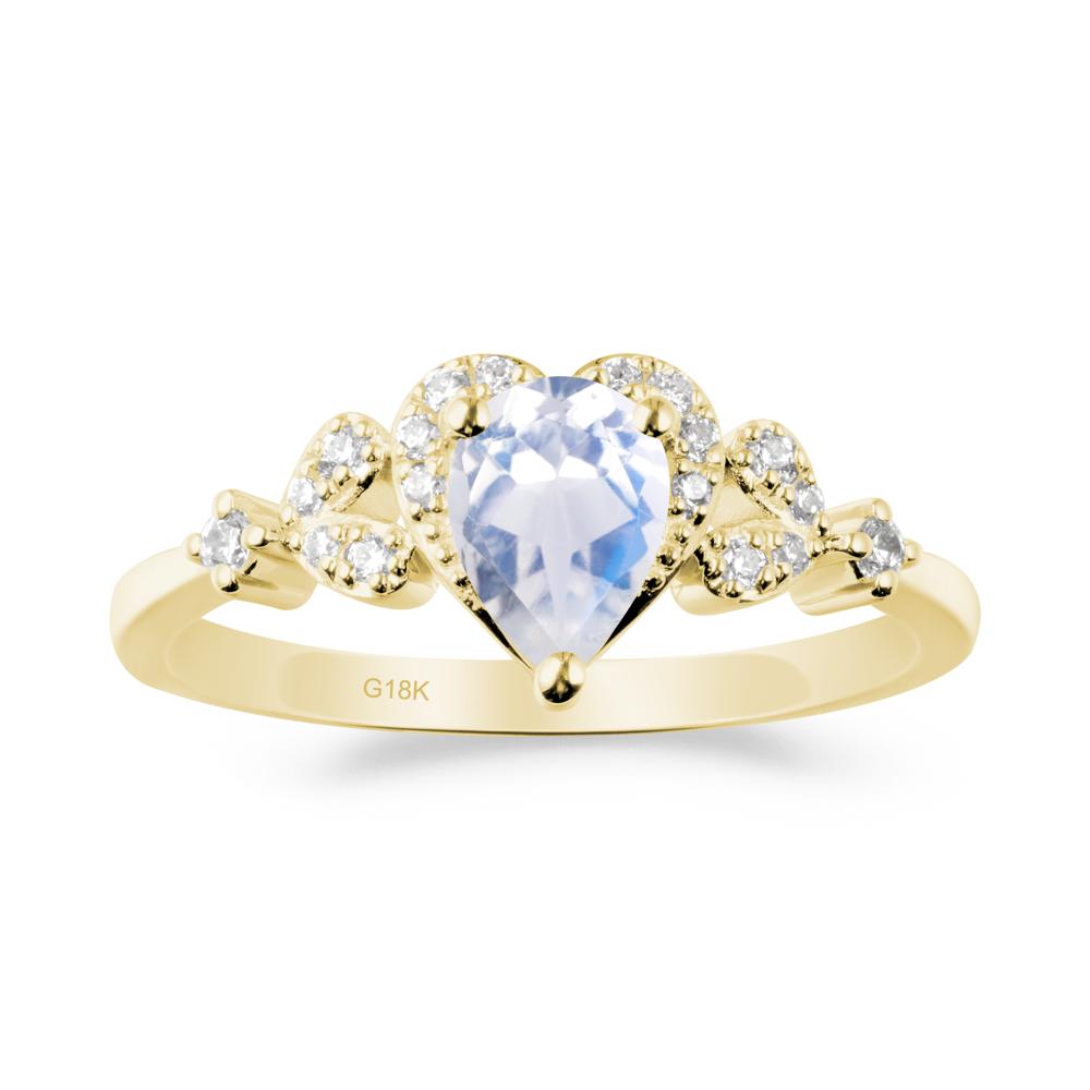 Pear Shaped Moonstone Statement Ring - LUO Jewelry #metal_18k yellow gold