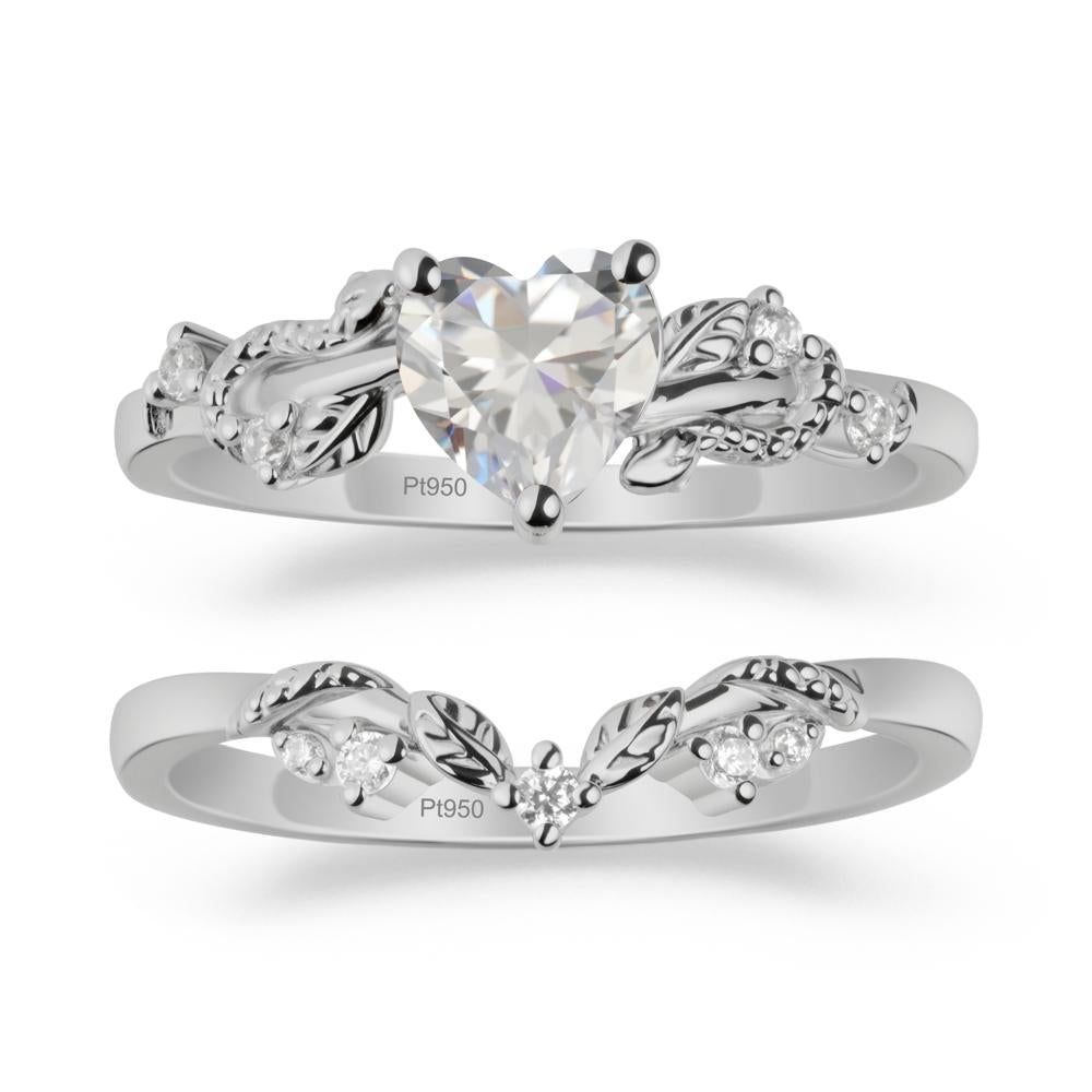 Snake Inspire Cubic Zirconia Wedding Ring Set - LUO Jewelry #metal_xxxxx