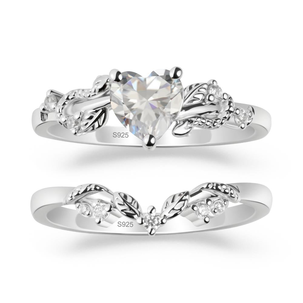 Snake Inspire Cubic Zirconia Wedding Ring Set - LUO Jewelry #metal_xxxxx
