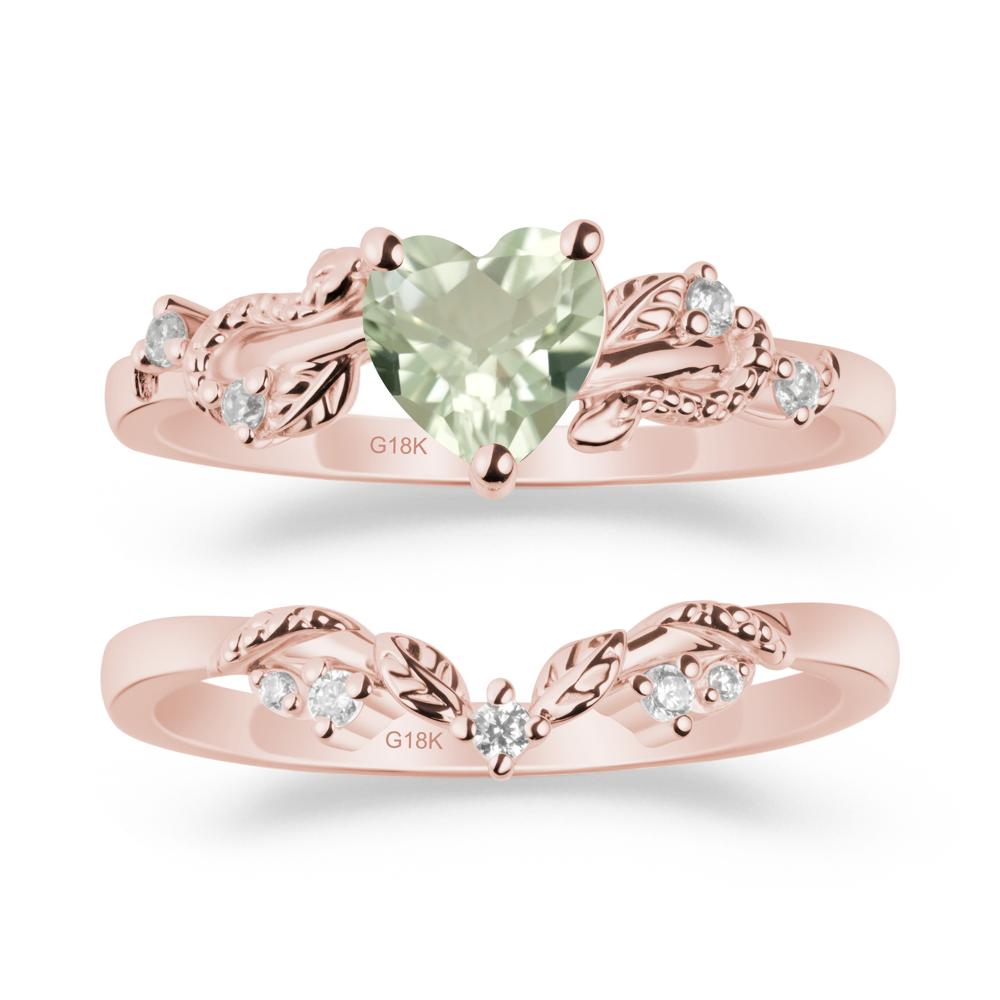 Snake Inspire Green Amethyst Wedding Ring Set - LUO Jewelry #metal_xxxxx
