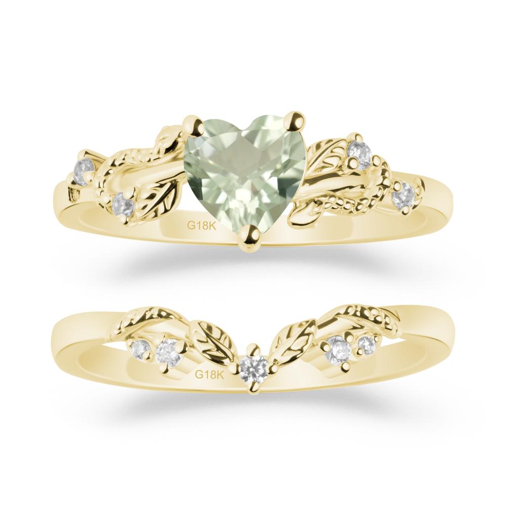 Snake Inspire Green Amethyst Wedding Ring Set - LUO Jewelry #metal_xxxxx