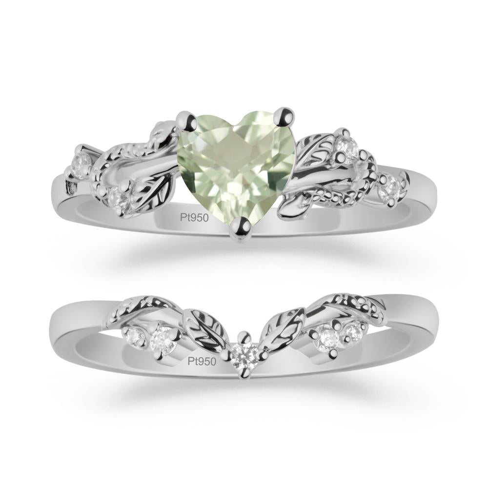Snake Inspire Green Amethyst Wedding Ring Set - LUO Jewelry #metal_xxxxx