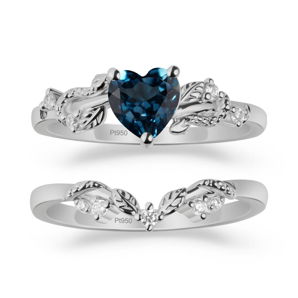 Snake Inspire London Blue Topaz Wedding Ring Set - LUO Jewelry #metal_xxxxx