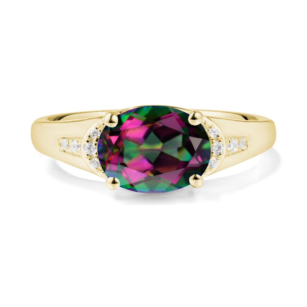Oval Mystic Topaz Statement Ring - LUO Jewelry #metal_18k yellow gold