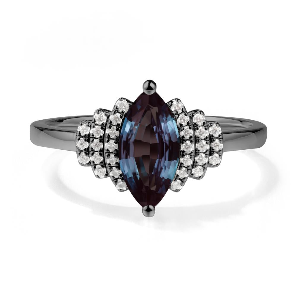 Marquise Alexandrite Statement Ring - LUO Jewelry #metal_black finish sterling silver