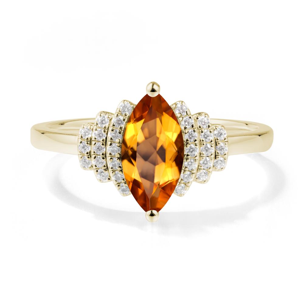 Marquise Citrine Cluster Ring - LUO Jewelry #metal_14k yellow gold