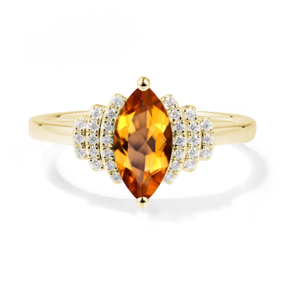 Marquise Citrine Cluster Ring - LUO Jewelry #metal_18k yellow gold