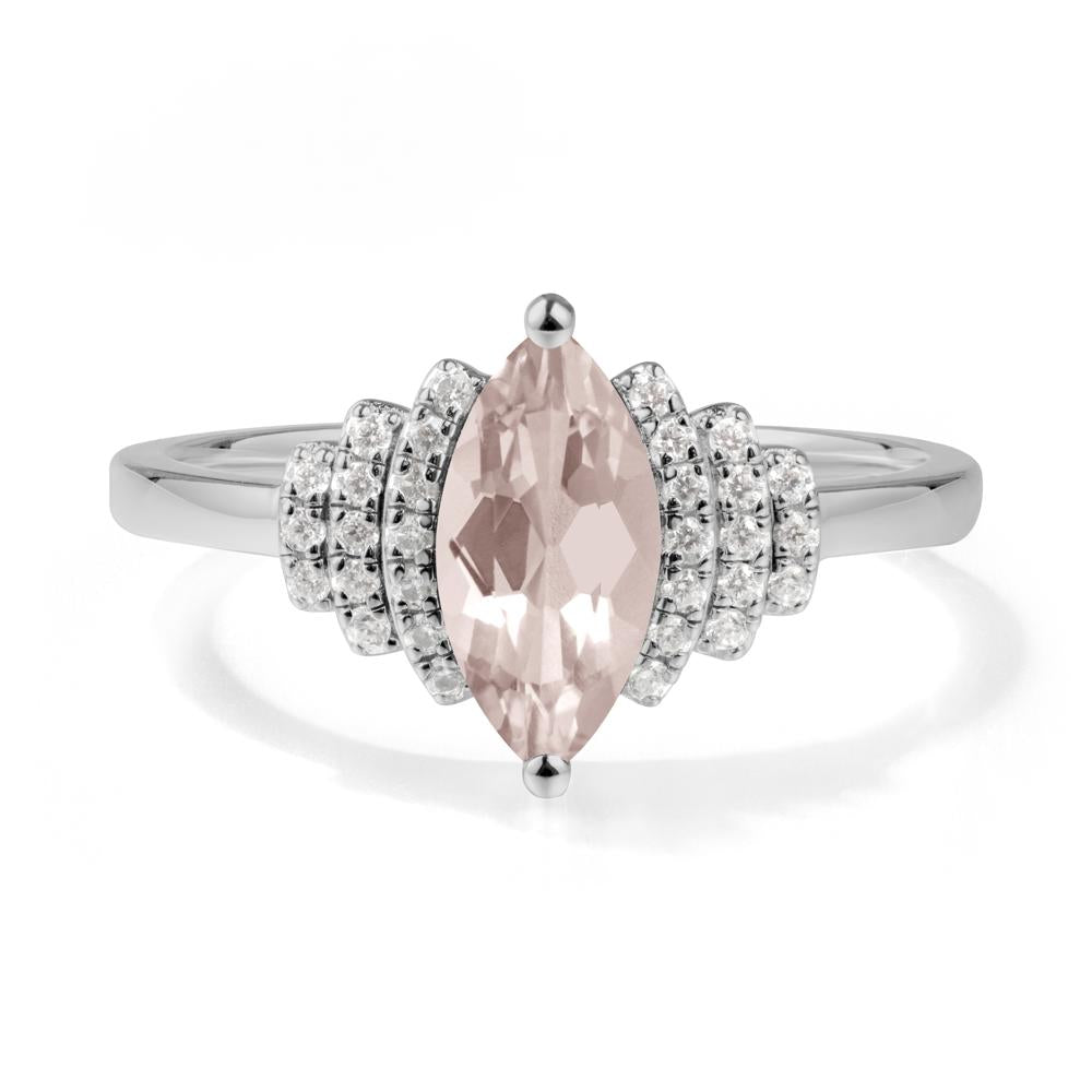 Marquise Morganite Statement Ring - LUO Jewelry #metal_platinum