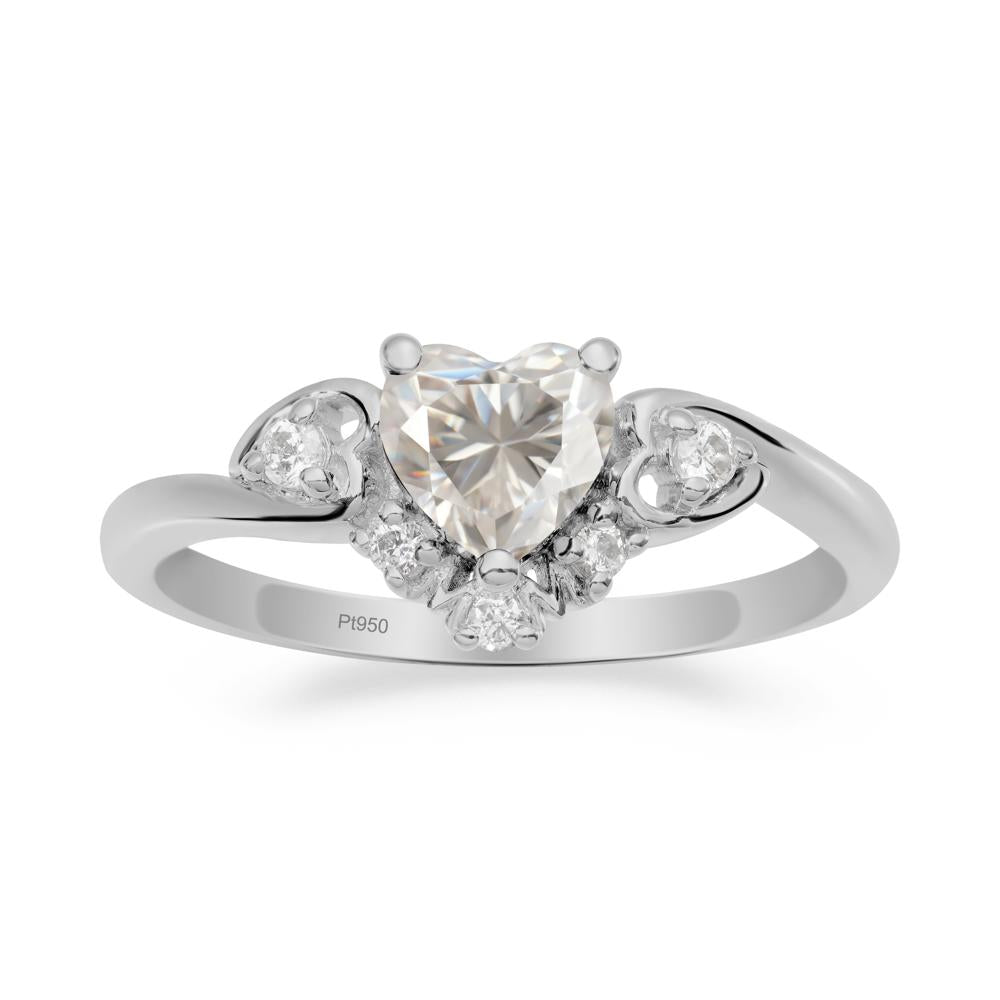 Moissanite  Mother's Ring - LUO Jewelry #metal_platinum