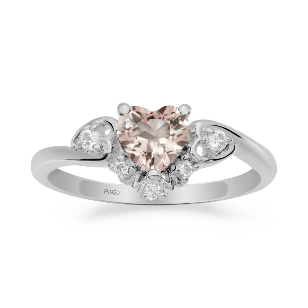 Morganite  Mother's Ring - LUO Jewelry #metal_platinum