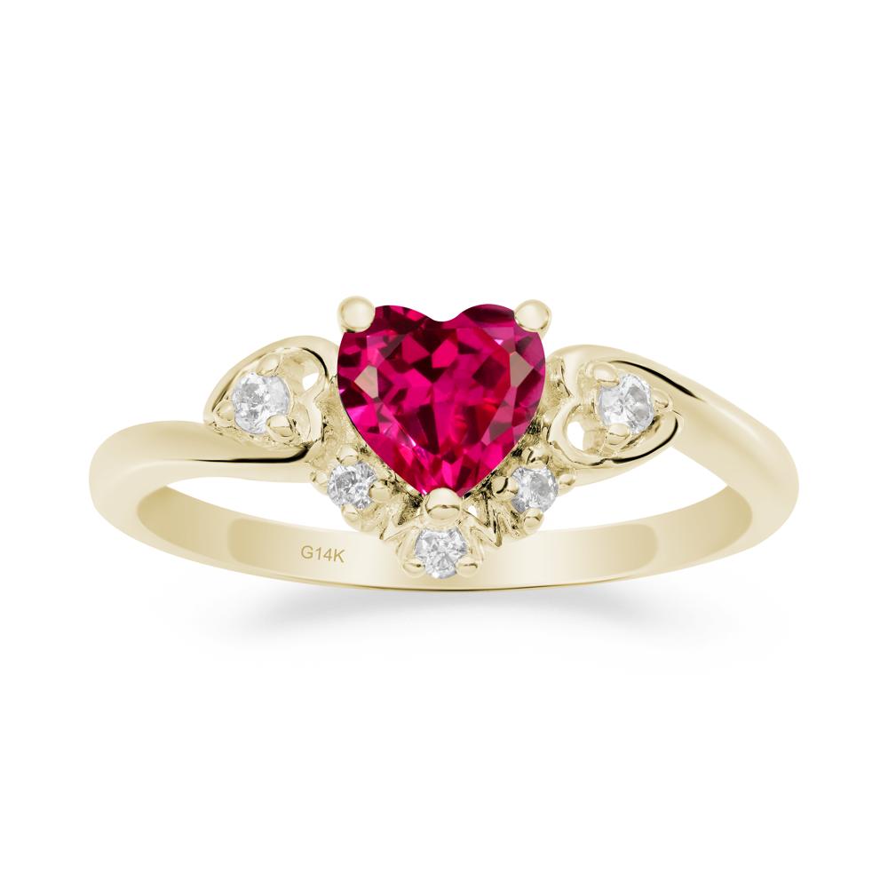 Ruby  Mother's Ring - LUO Jewelry #metal_14k yellow gold