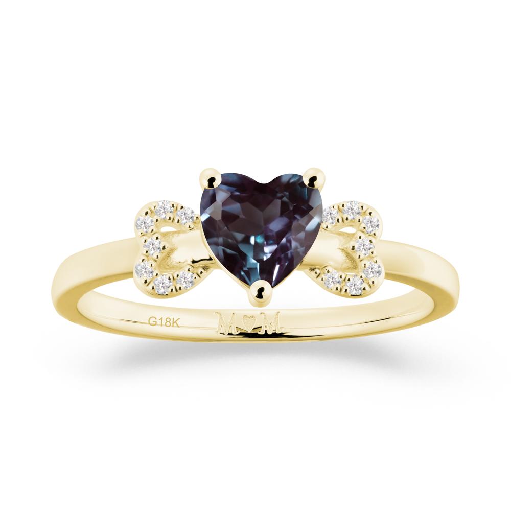 Heart Shapped Alexandrite Statement Ring - LUO Jewelry #metal_18k yellow gold